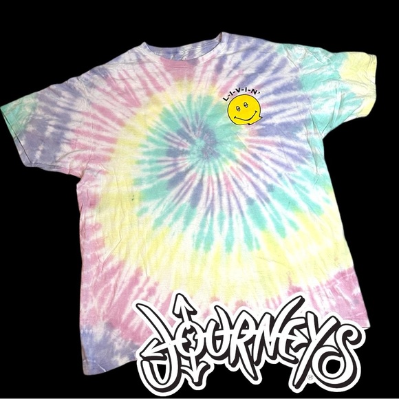 Journeys Other - NWT JOURNEYS Dazed and Confused Pastel Swirl Tie Dye T-Shirt. Size Large ✌️☮️